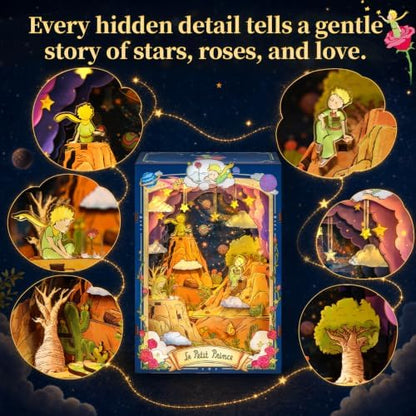 CUTEBEE The Little Prince Book Nook Kit DIY Miniature House Kit - Image 3