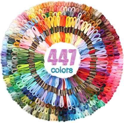 LOVIMAG Embroidery Thread 447pcs Friendship Bracelet String Floss Kit Yarn by LOVIMAG