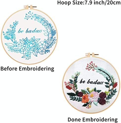 Louise Maelys Inspirational Flower Embroidery Kit for Beginners Handmade - Image 3