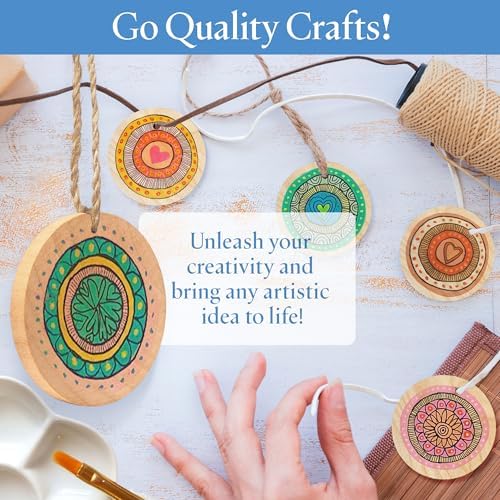 Wooden Circles – 2 x 1/4 Inch Wooden Discs – for Jewlery Making, Crafts, and DIY Projects – 100 Pieces by Woodpeckers - Image 3