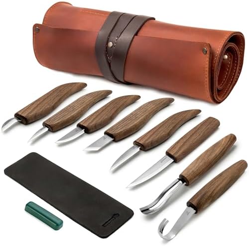 BeaverCraft Deluxe Wood Carving Kit S18X - Wood Carving Knife Set - Spoon Carving Tools Set - Whittling Knives - Woodworking Wood Carving Tools Large Whittling Kit S18X by BeaverCraft