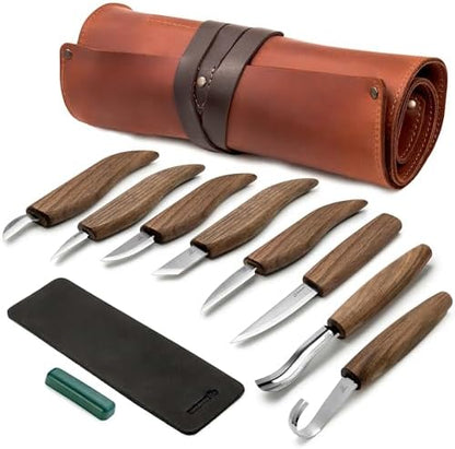 BeaverCraft Deluxe Wood Carving Kit S18X - Wood Carving Knife Set - Spoon Carving Tools Set - Whittling Knives - Woodworking Wood Carving Tools Large Whittling Kit S18X by BeaverCraft