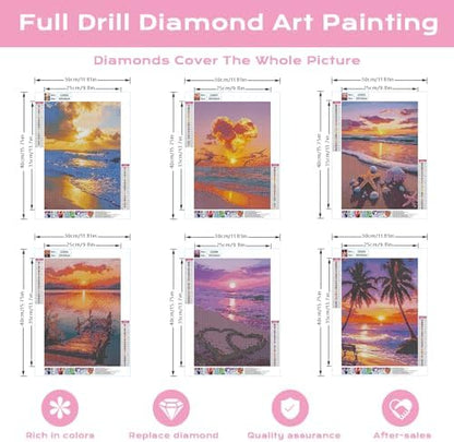 DOTSOPS 6 Pack Beach Diamond Painting Kits for Adults Art Painting Kits - Image 2