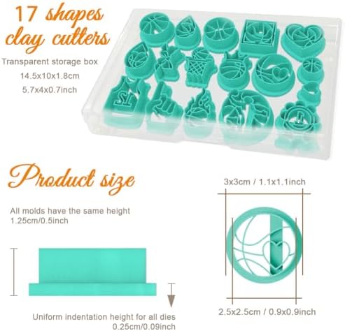 ORIGACH 17 Pcs Basketball Sports Theme Polymer Clay Cutters Set - Image 2
