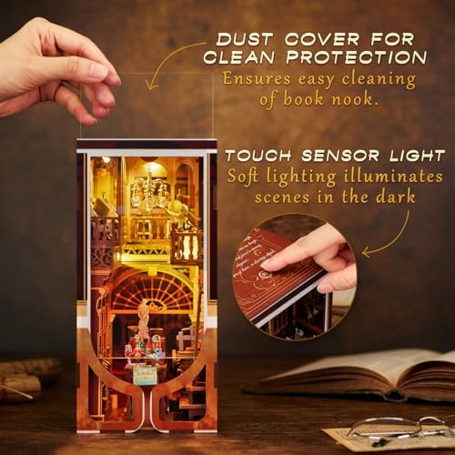 DIY Book Nook Kit, Roaring Twenties Speakeasy 3D Wooden Puzzle for Adults - Image 3