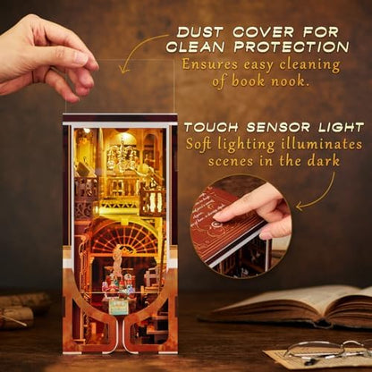 DIY Book Nook Kit, Roaring Twenties Speakeasy 3D Wooden Puzzle for Adults - Image 3