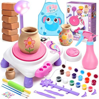Pottery Wheel for Kids, Air Dry Clay Craft Kit with USB Power, Ages 6+ by Skirfy