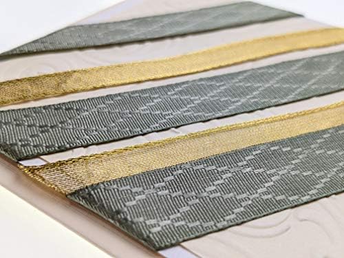 Ribbon Storage DIY Greeting Card Kit-Ribbon Cards-Handmade DIY Card Kits-Craft Kits for Kids and Adults-Card Making Kit, Thank You and Birthday Cards-Card Maker Kit for 10 Project Card (Hamon Gold) - Image 5