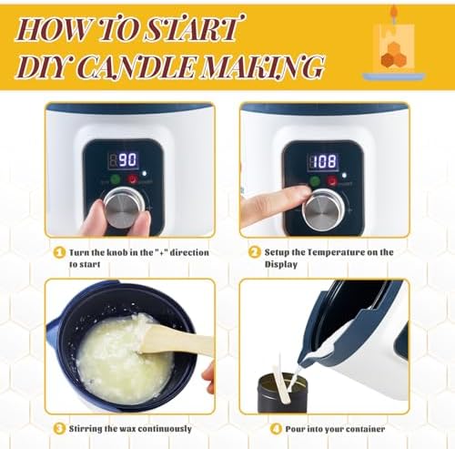 Beeswax Candle Making Kit for Adult with Digital Wax Melting Pot - Image 5