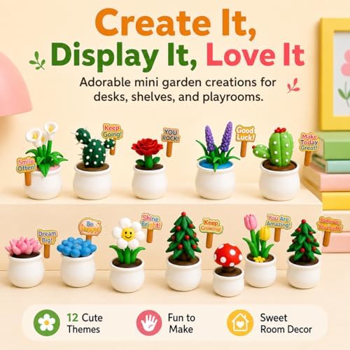Air Dry Clay Kit for Kids, 12 Plants Modeling Magic Clay Sculpting Tools - Image 2