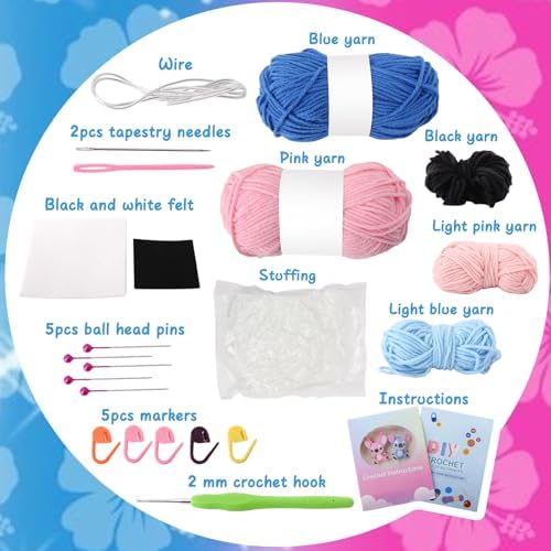 ALODNY Christmas Crochet Kit for Adults,Beginners Knitting Hooks Yarn Set - Image 3