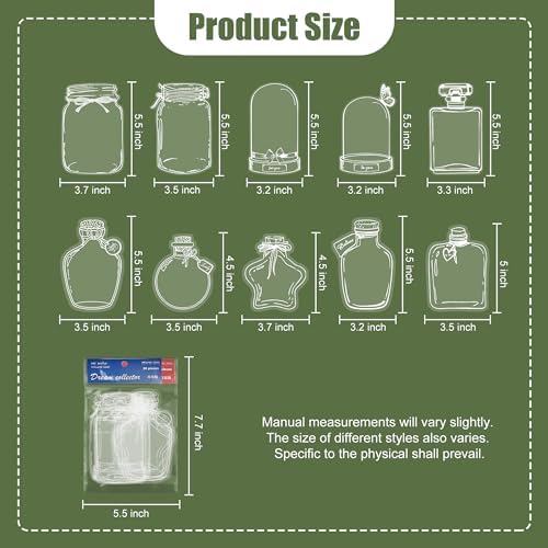 Large Size Transparent Dried Flower Bookmarks, 40 PCS Handmade DIY Flower Page Clips,World in Bottle-Making Stunning Herbarium(Glass Bottle and Wishing Bottle) - Image 5