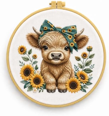 niurenmaoyi Cow Embroidery Kit for Beginner,Needlepoint Kit for Adult by Unknown
