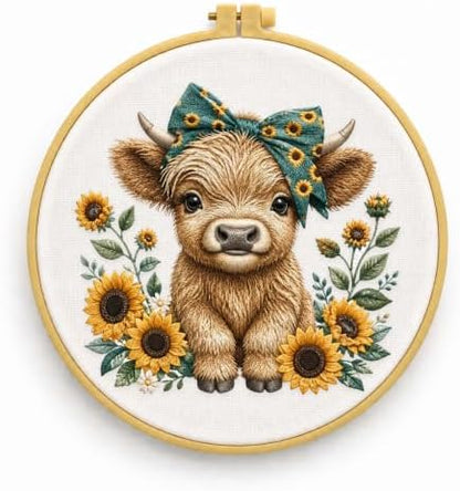 niurenmaoyi Cow Embroidery Kit for Beginner,Needlepoint Kit for Adult by Unknown