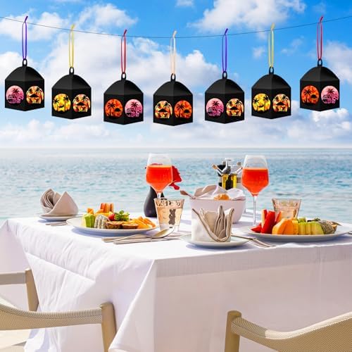 Maitys 16 Sets Summer Beach Paper Lantern Suncatcher Craft Kits - Image 5