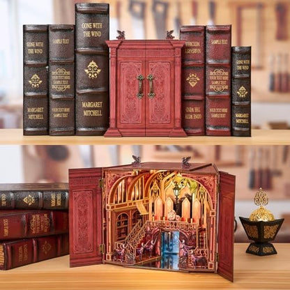 TOYQI Book Nook Kit for Adult, DIY Miniature Dollhouse Kit, Magic Wardrobe - Image 3