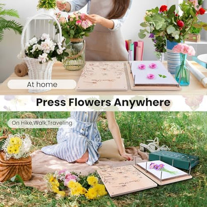 Aboofx Extra Large Flower Press Kit for Adults, Wooden Flower Pressing Kit - Image 5