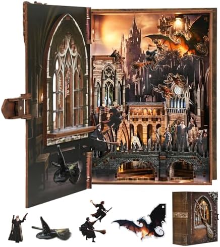 CCCDF Book Nook Kit, DIY 3D Wooden Puzzle for Adults by CCCDF