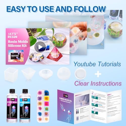 LET'S RESIN Epoxy Resin Kits and Molds Complete Set and All-Inclusive Keychain Making Kit - Image 5