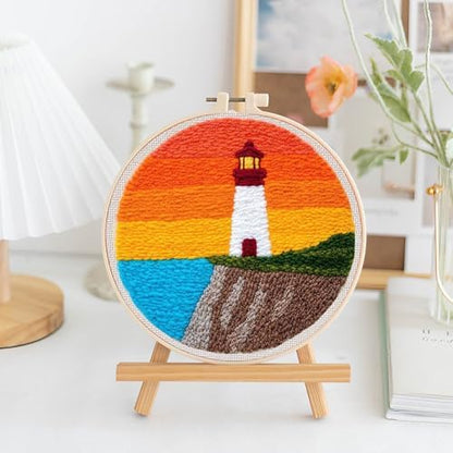 LACHLAND Punch Needle Kit for Beginners Lighthouse Embroidery DIY Craft Set - Image 3