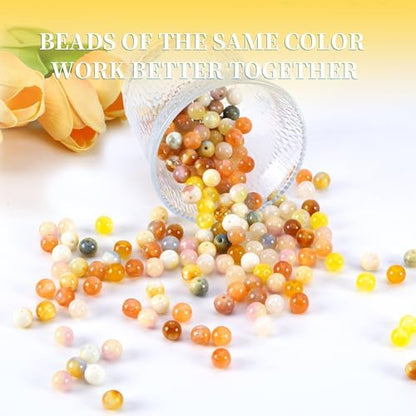 Glass Beads for Jewelry Making, 18 Colors Glass Beads for Bracelets Making kit Including 2-8mm Bead spacers/Lava Beads/Stone Rock DIY Jewelry Making Supplies for Adults, Bracelets Earring Making kit - Image 4