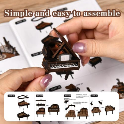 Book Nook for Adults - Four Sides Uniquely Styled Miniature House Kit - Image 4