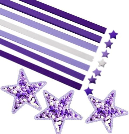 Origami Paper Stars, Colorful Handcraft Origami Lucky Star Paper DIY Paper Arts Creativity Hand Art Crafts (Purple gradient (1350) sheets) - Image 4