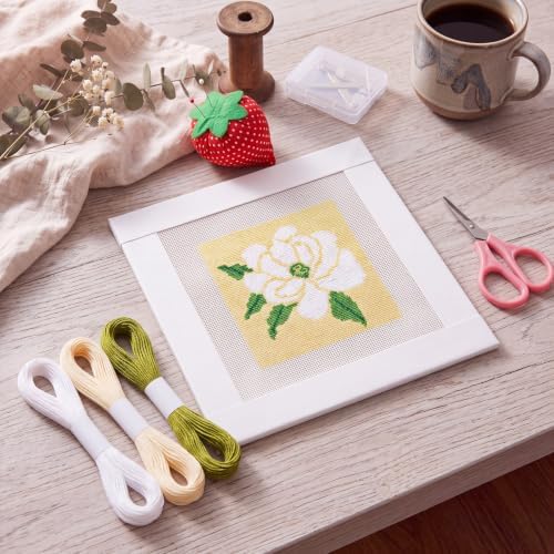XunYee 12 Pcs Magnolia 18 Mesh Needlepoint Canvas Kit for Beginner - Image 4