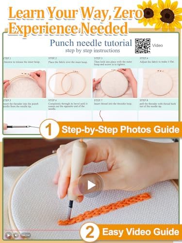 Punch Needle Kit Adults Beginner, Step-by-Step Guide & Video - Image 5