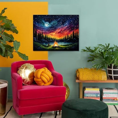 HITO Starry Sky Paint by Numbers Kit for Adults, Adult Paint by Number Kits - Image 6