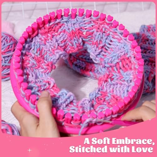 PREBOX Knitting Loom Kit for Kids and Beginners, Hat and Scarf, Rose - Image 5