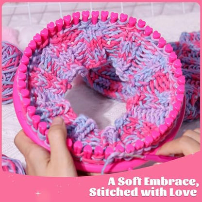 PREBOX Knitting Loom Kit for Kids and Beginners, Hat and Scarf, Rose - Image 5