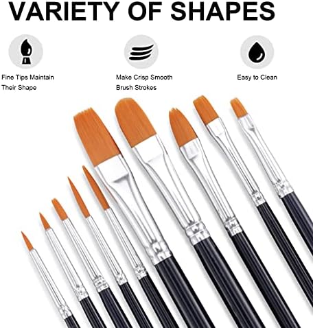 GOTIDEAL Acrylic Paint Set with 10 Brushes, 18 Colors (59ml, 2 oz) - Image 3