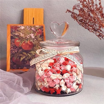 1080 Sheets Origami Star Paper 5 Pink Color Strips Double Sided Lucky Star Decoration Folding Paper for DIY Hand Art Supplies (Pink-1080 sheets) - Image 5