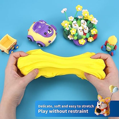 ifergoo 500g Yellow Air Dry Clay, 1.1LBS Foam Magic Modeling Clay for Kids - Image 2