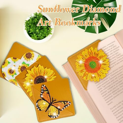 WIVICO 8Pcs Diamond Painting Bookmarks, Diamond Pearl Art Kits for Adults - Image 2