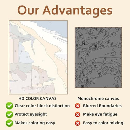 AOSGEDY Fall Paint by Numbers Kit for Adults - Autumn Landscape Adult Paint by Number Kits on Canvas Without Frame for Beginner, DIY Acrylic Oil Painting by Numbers Kit for Home Wall Decor 16x20 Inch - Image 6