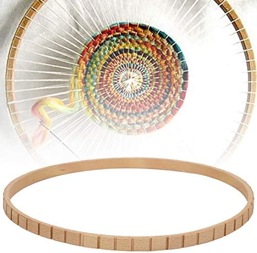 Phefop 19cm Wooden Knitting Looms Circular Knitting Machine, Manual DIY Knitting Tool, Wall Hanging Decoration, Russian Weaving Craft, Parent Child Interaction Activity - Image 4