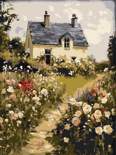 Garden Scenery Paint by Numbers Kit for Adults,Color By Numbers for Adults - Image 2