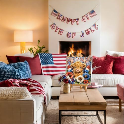 Gemozaic 4th of July Framed Paint by Numbers Kit for Adults and Kids 8-12 - Image 2