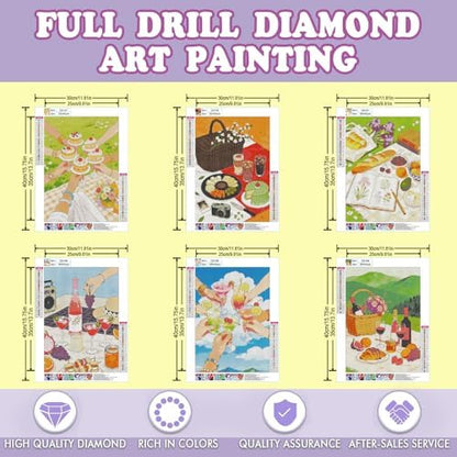 DOTSOPS 5D Picnic Diamond Painting Kits for Adults Camping Diamond Art Kits - Image 2