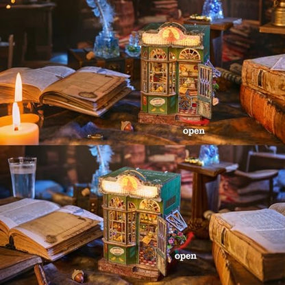 Book Nook Kit, Magic Shop DIY Miniature House Kit with Stepless Dimming - Image 6