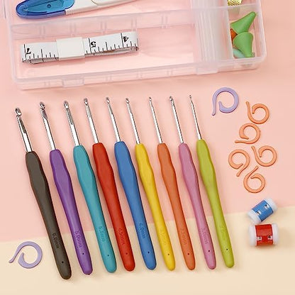 Incraftables Crochet Kit for Beginners – 85 Piece Beginner Crochet Kit for Adults & Kids with Yarn, Hooks, Accessories & Bonus Tote Bag Organizer – Learn to Crochet with Complete Starter Set - Image 6