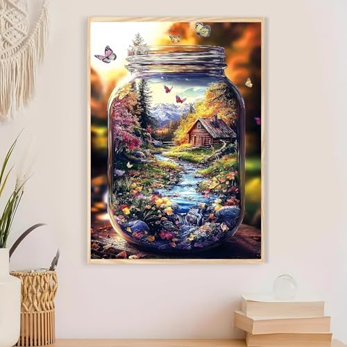 Butterflies Paint by Numbers Kit for Adults Framed Canvas, Frameworkless - Image 4