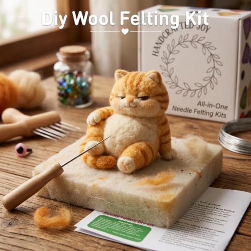 FACE N FACE DIY Needle Felting Kit Cute Beagle Puppy – Needle Felting Starter Kit with Fiber Roving, Needles, Felting Pad & Instructions | Felted Dog Kit for Beginners Adults | DIY Craft Gift - Image 6