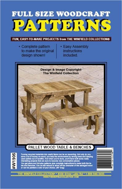 Pallet Wood Table and Benches Woodworking Project Plan by Unknown