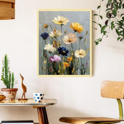 Flower Paint by Numbers for Adults with Framed Canvas - with Wooden Easel - Image 4