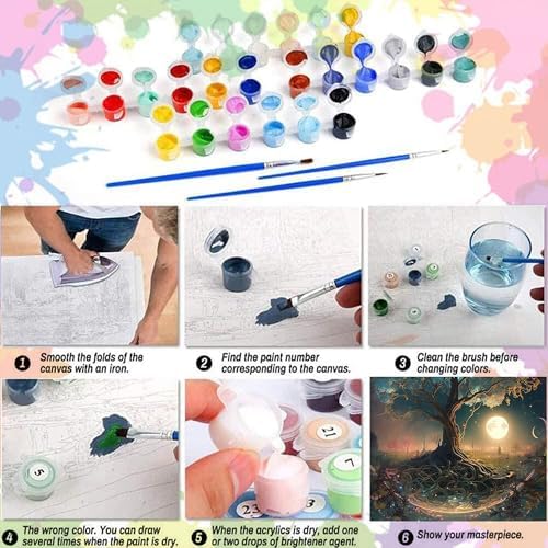 Arttoplus Tree of Life Paint by Numbers Kit for Adults Beginner 16x20 inch - Image 6