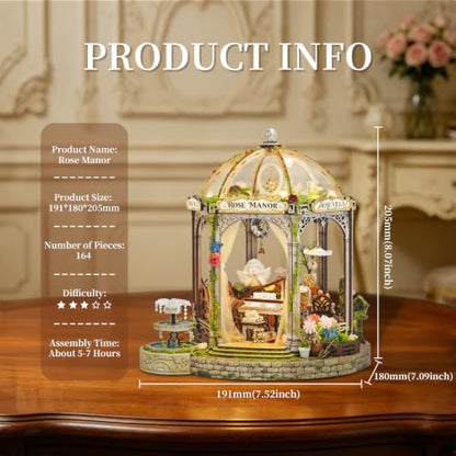 Book Nook Kit DIY Miniature House 3D Wooden Puzzle - Rose Manor - Image 4