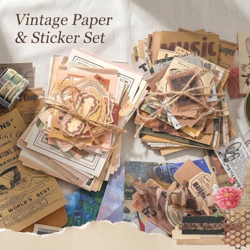 400Pcs Vintage Ephemera Kit Scrapbooking Pack - Image 6